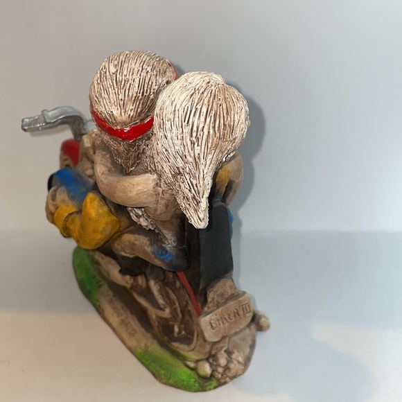 Vintage 92 Cowboy Biker & Lady Shade Tree Shelf Decor Collectible Handcrafted - Picture 8 of 13